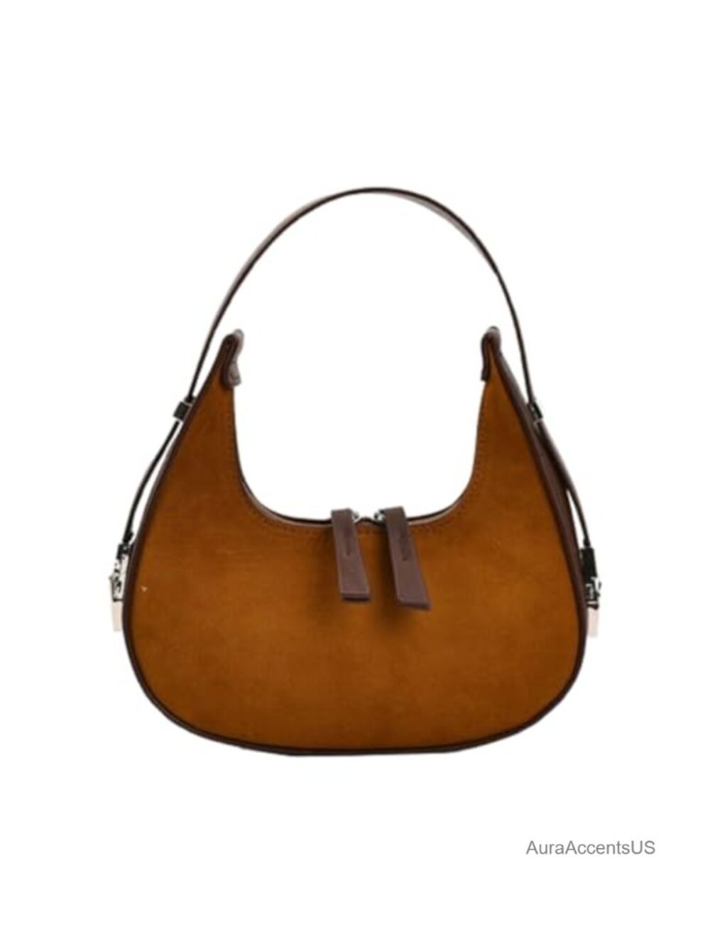 Women's Crescent Suede Shoulder Bag Hobo Handbag Y2K Tote Purse